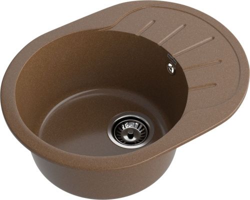 Кухонная мойка Granfest Rondo R-580L терракот 60х45 цвет коричневый поверхность матовая - фото 2