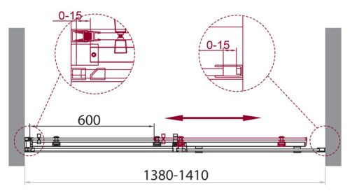 Душевая дверь BelBagno ACQUA ACQUA-BF-1-140-C-Cr 140х195 стекло прозрачное профиль хром - фото 2