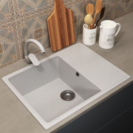 Кухонная мойка Uperwood ECON UPD-202 4010202104 65х50 цвет белый поверхность матовая