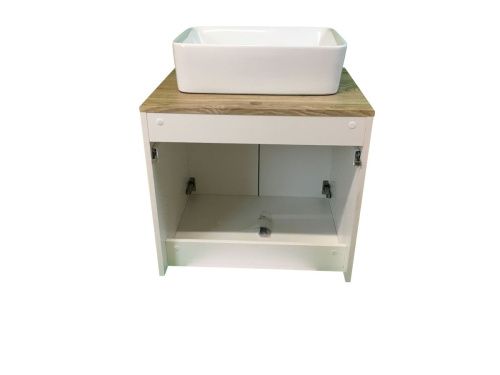 Тумба с раковиной Sintesi STL.W7024_SIN-LVB-APP-401 60х60 подвесная цвет коричневый - фото 3