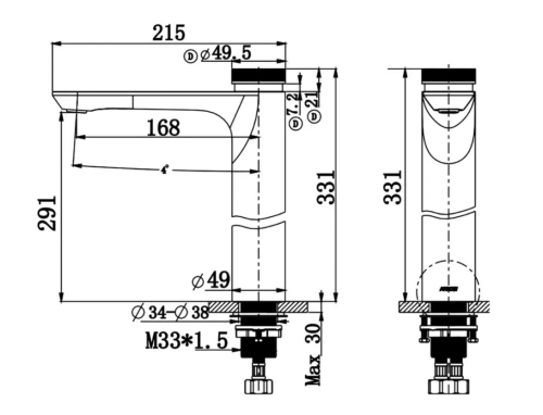 Смеситель Arrow AMP11872-1BC на раковину черный - фото 4