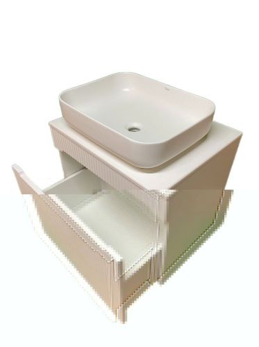 Тумба с раковиной Sintesi STL.W7025_SIN-LVB-APP-409 60х60 подвесная цвет белый - фото 3
