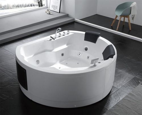 Ванна акриловая гидромассажная Gemy G9063 K 185х160 отдельностоящая овальная с каркасом - фото 2