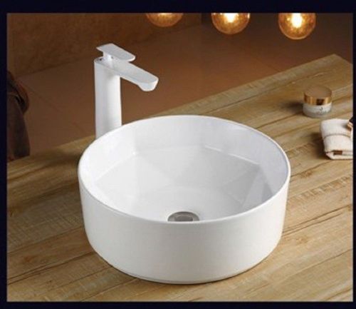 Раковина из сантехнического фаянса CeramaLux 9425 40х40 накладная цвет белый без отверстий под смеситель - фото 4