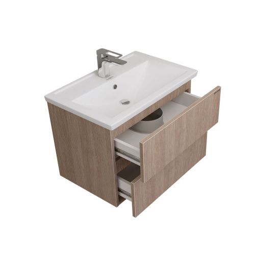 Тумба под раковину Grossman Юнит 2070131 70х50 подвесная цвет коричневый - фото 5