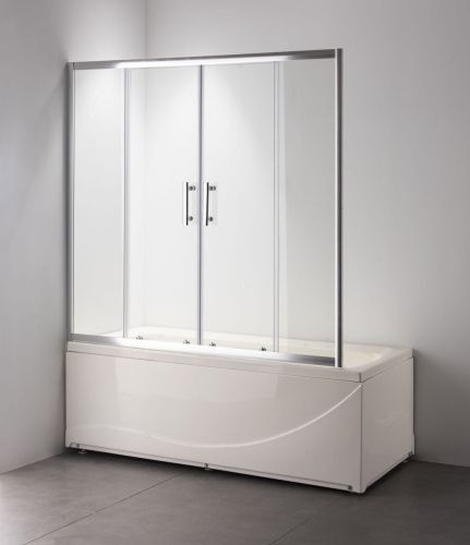 Душевая шторка на ванну Taliente TA-1714CP 170х140 стекло прозрачное профиль хром ориентация универсальная - фото 2