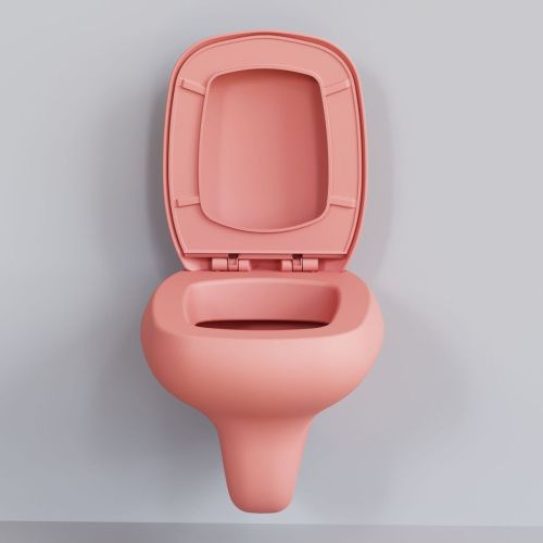 Чаша унитаза подвесная Ambassador Diamond 123T20901R цвет розовый без сиденья - фото 5