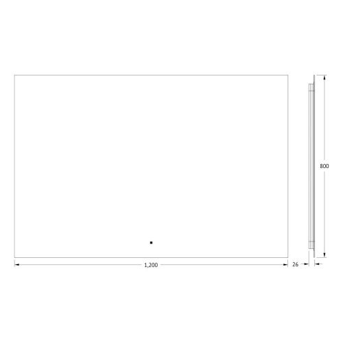 Зеркало с подсветкой Defesto GLOW DF 2520RH 120х80 подвесное - фото 2