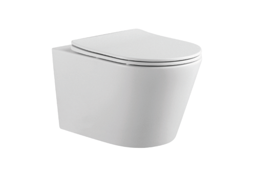 Унитаз подвесной Aquatek ВЕГА AQ1905-MW белый с сиденьем микролифт безободковый каскадный смыв