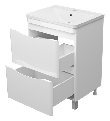 Тумба под раковину Misty Атлантик П-Атл-01060-0112Я 60х50 напольная цвет белый - фото 4
