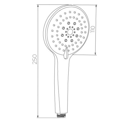 Душевая лейка WesnaArt LD033 цвет хром - фото 2