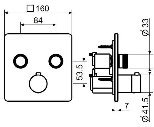 Смеситель для душа Plumberia Selection Psbox PSB2902CR встраиваемый в стену хром - фото 2
