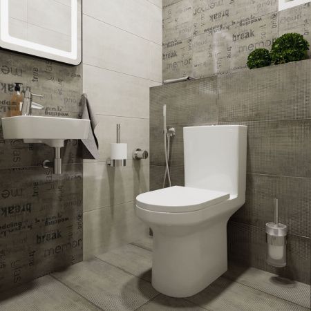 Унитаз-компакт напольный с бачком Lavinia Boho Grance Hill 3307002R белый глянцевый с сиденьем микролифт безободковый каскадный смыв