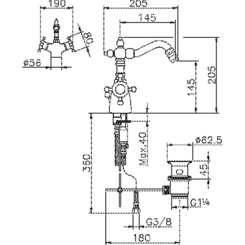 Смеситель Cisal Victorian VTT560102A Акция на биде никель - фото 2