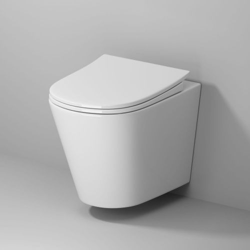 Унитаз подвесной Niagara Vista NG-9302 белый с сиденьем микролифт душевой смыв - фото 2