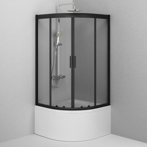 Душевой уголок Am.Pm Gem W90G-401A090BT 90х90 стекло прозрачное профиль черный без поддона - фото 3