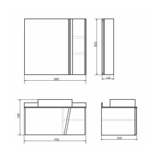 Тумба с раковиной Comforty Эдинбург 00004149881CF 90х50 подвесная цвет серый - фото 2