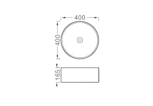 Раковина из сантехнического фарфора Aquatek AQ5118-MG 40х40 накладная цвет серый без отверстий под смеситель - фото 5