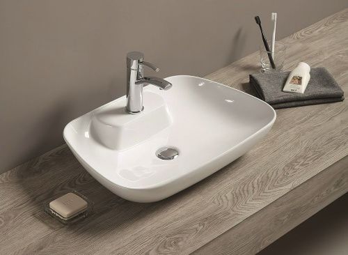 Раковина керамическая Art&Max AM-78358 60х40 накладная цвет белый