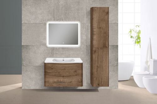 Тумба под раковину Vincea Paola VMC-2P800VO 80х50 подвесная цвет коричневый - фото 4