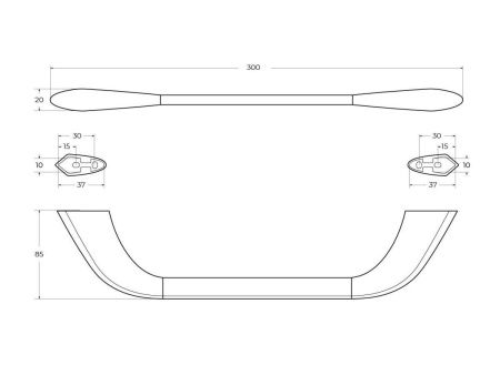 Полотенцедержатель Cezares LINER LINER-TH02-GM