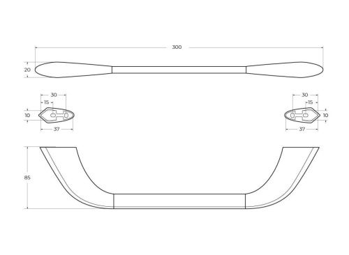 Полотенцедержатель Cezares LINER LINER-TH02-GM - фото 2
