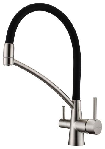 Смеситель для кухни Paulmark SIEGEN Si213111-BS на мойку нержавеющая сталь