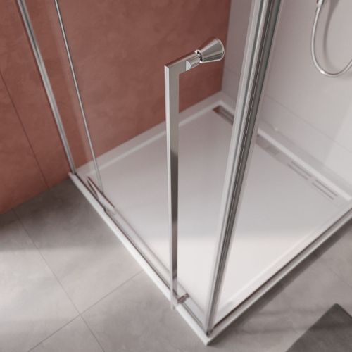 Душевой уголок Cezares LINER LINER-AH-1-120/90-C-Cr-L 120х90 стекло прозрачное профиль хром без поддона - фото 2