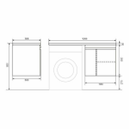 Тумба под раковину Uperwood Magenta 5930205150 60х50 подвесная цвет белый