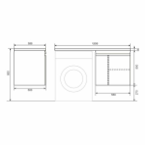 Тумба с раковиной Uperwood Magenta 52930205152 120х50 цвет черный - фото 2