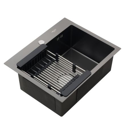 Кухонная мойка Melana ProfLine D5343HB графит 55х45 цвет серый поверхность полированная