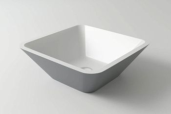 Раковина из искусственного камня Holbi SATURN 1.02.004.11.2 40х40 накладная цвет белый