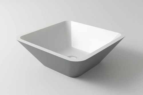 Раковина из искусственного камня Holbi SATURN 1.02.004.11.2 40х40 накладная цвет белый