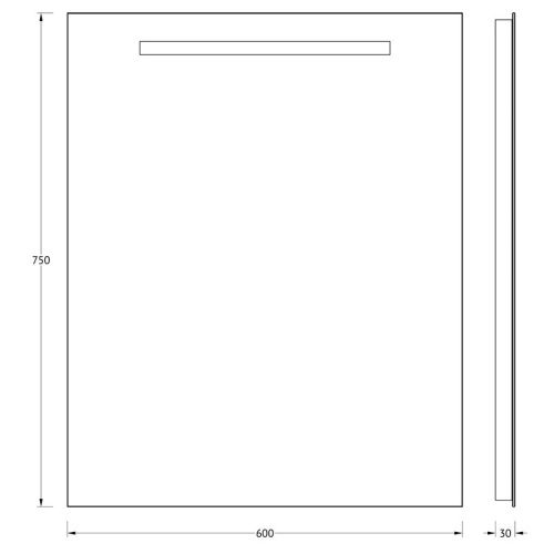 Зеркало Evoform Lumline BY 2003 60х80 подвесное - фото 2