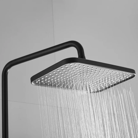 Душевая стойка Shevanik S6836H настенная цвет черный