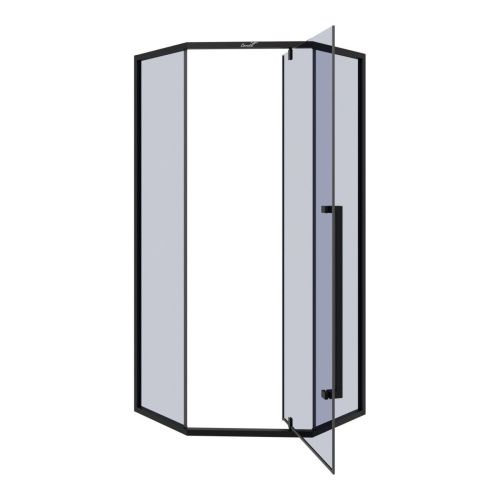 Душевой уголок Cerutti SPA C3AB 90х90 стекло прозрачное профиль черный без поддона - фото 4