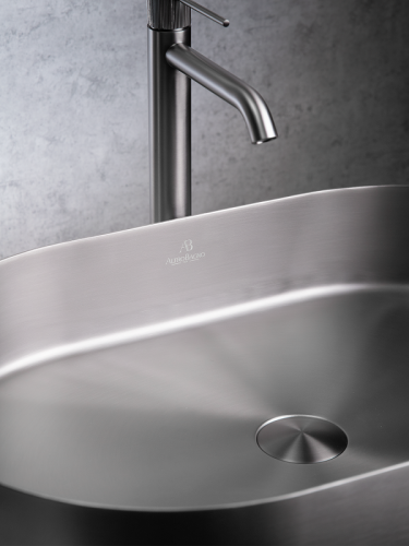 Раковина из нержавеющей стали AltroBagno Eterno AltroBagnoEterno001026MtGr 60х40 накладная цвет оружейная сталь - фото 4