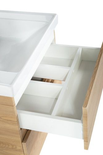 Тумба под раковину Art&Max TECHNO AM-Techno-900-2C-SO-LW674 90х50 подвесная цвет коричневый - фото 4