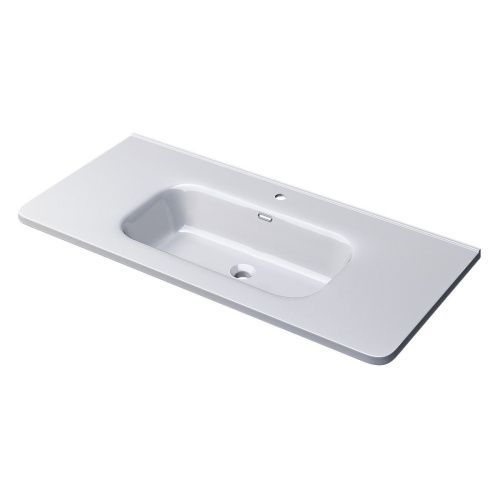 Раковина керамическая Uperwood Monica RMonica100wg 100х50 полувстраиваемая цвет белый - фото 5