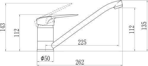Смеситель для кухни Savol S-T4904-1 на мойку хром - фото 2