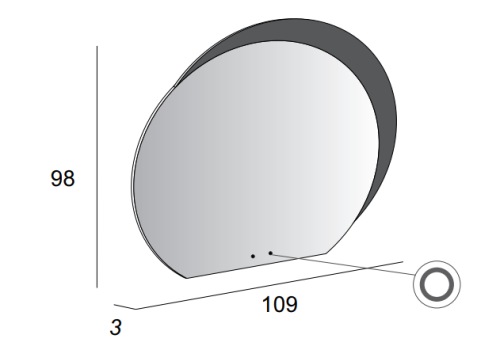 Зеркало с подсветкой Cezares 45010 110х100 подвесное - фото 5