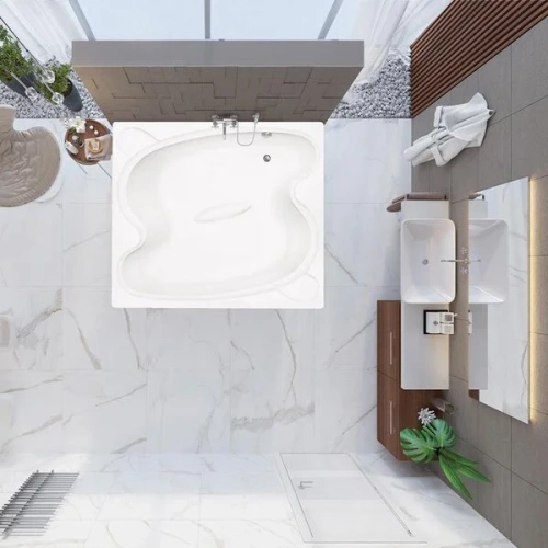 Ванна акриловая Vagnerplast Helios VPBA197HEL2X-04 195х170 пристенная овальная без каркаса - фото 3