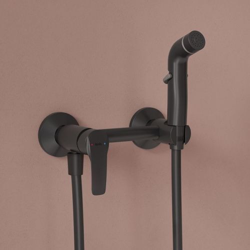Гигиенический душ со смесителем Iddis Ray RAYBL00i08 черный - фото 4