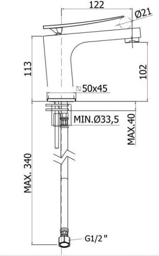 Смеситель Paffoni Elys ELY071CR на раковину хром - фото 2