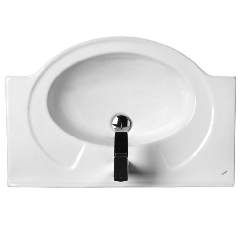 Раковина из сантехнического фарфора Santek Байкал WH110259 80х50 накладная цвет белый - фото 3