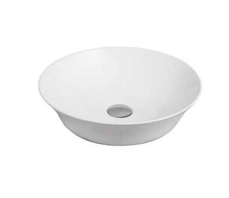 Раковина из сантехнического фаянса CeramaLux 9381 40х40 накладная цвет белый без отверстий под смеситель