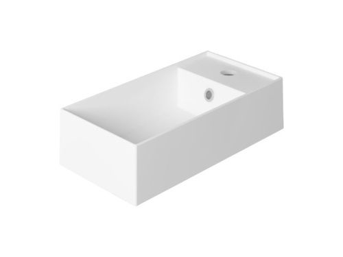 Раковина из сантехнического фаянса Simas AG 50 bia/1 hole 50х30 подвесная цвет белый