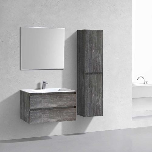 Тумба под раковину Vincea Luka VMC-2L800GS 80х50 подвесная цвет серый - фото 2