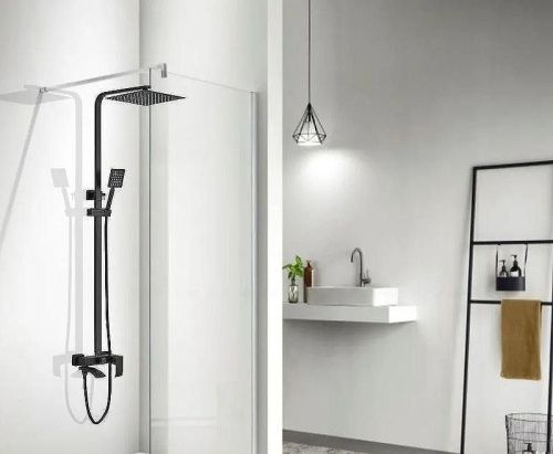 Душевая стойка ALMAes ECO GK-0315 настенная цвет черный - фото 3