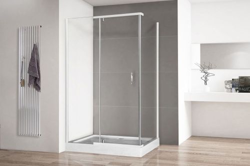 Душевой уголок Royal Bath HPV RB9140HPV-T 140х90 стекло прозрачное профиль белый с поддоном